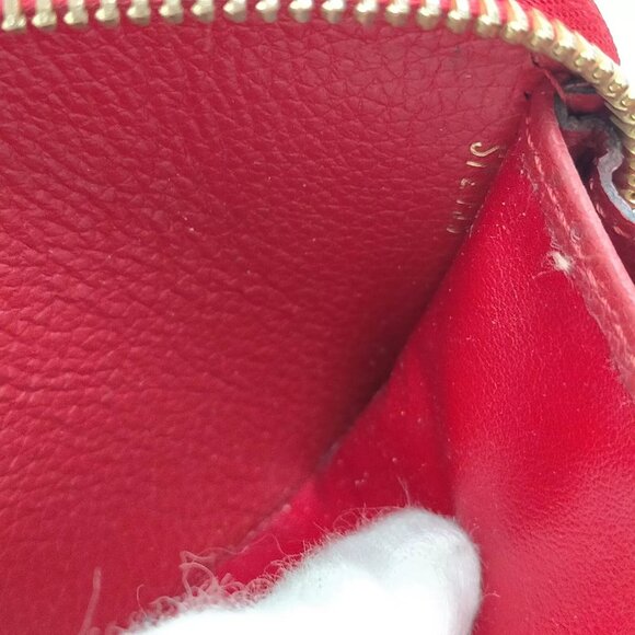 502310BH (L4) Louis Vuitton Wallet Long Red Monogram Empreinte - Picture 9 of 10